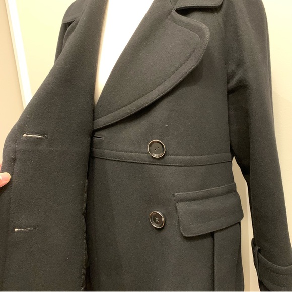 Sandra Angelozzi Women’s Double Breasted Wool Coat, Black Size 40 - Picture 7 of 16